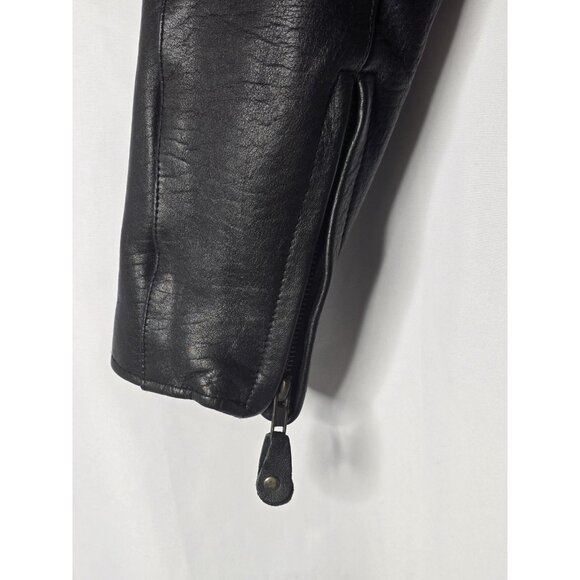 Western World By Shaf Leather Jacket SMALL Fringe Southwestern *BROKEN ZIPPER* - Picture 10 of 16